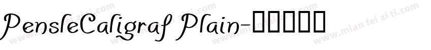 PensleCaligraf Plain字体转换